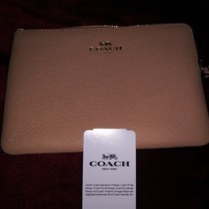 Coach Peach Wristlet NWT